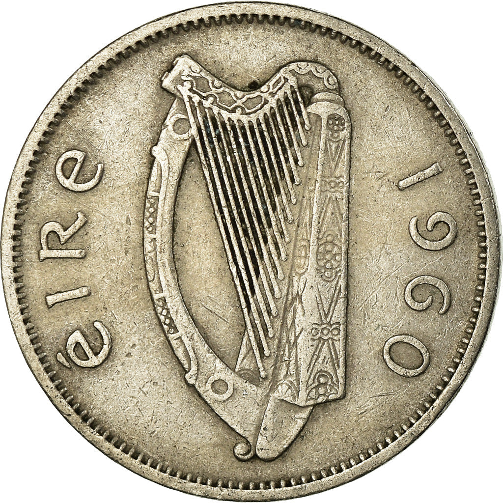 Ireland Coin Irish 6 Pingin | Celtic Harp | Irish Wolfhound | KM13a | 1942 - 1969