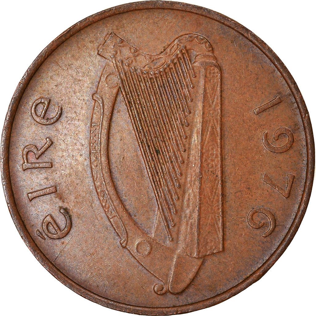 Irish 1 Penny Coin | Harp | Book of Kells | KM20 | 1971 - 1988