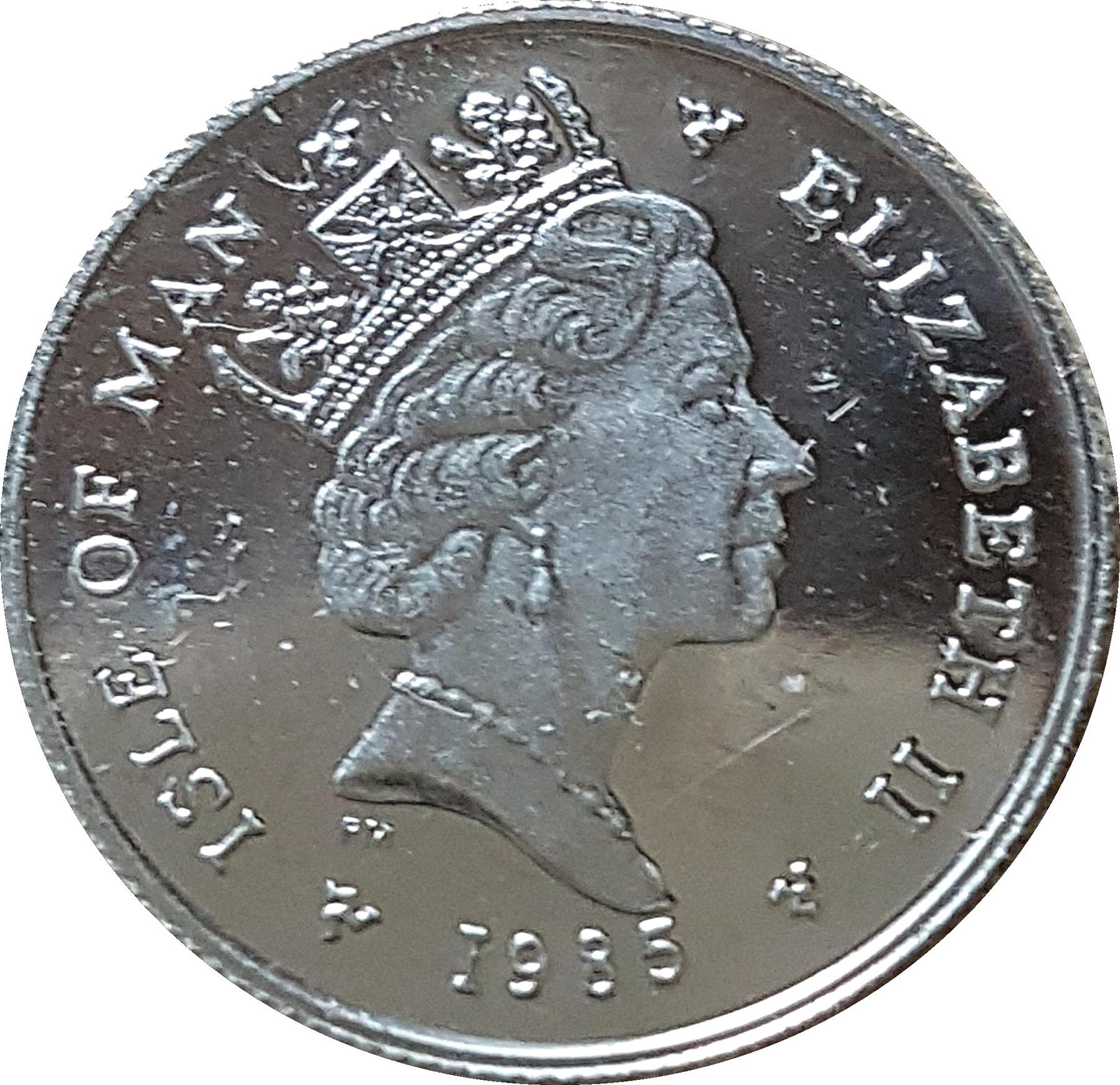 Isle of Man | 1/10 Noble Coin | Elizabeth II | Longboat | Platinum | 1985 - 1987