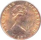 Isle of Man | 1/2 Penny Coin | Queen Elizabeth II | FAO | Atlantic Herring | KM72.1 | 1981