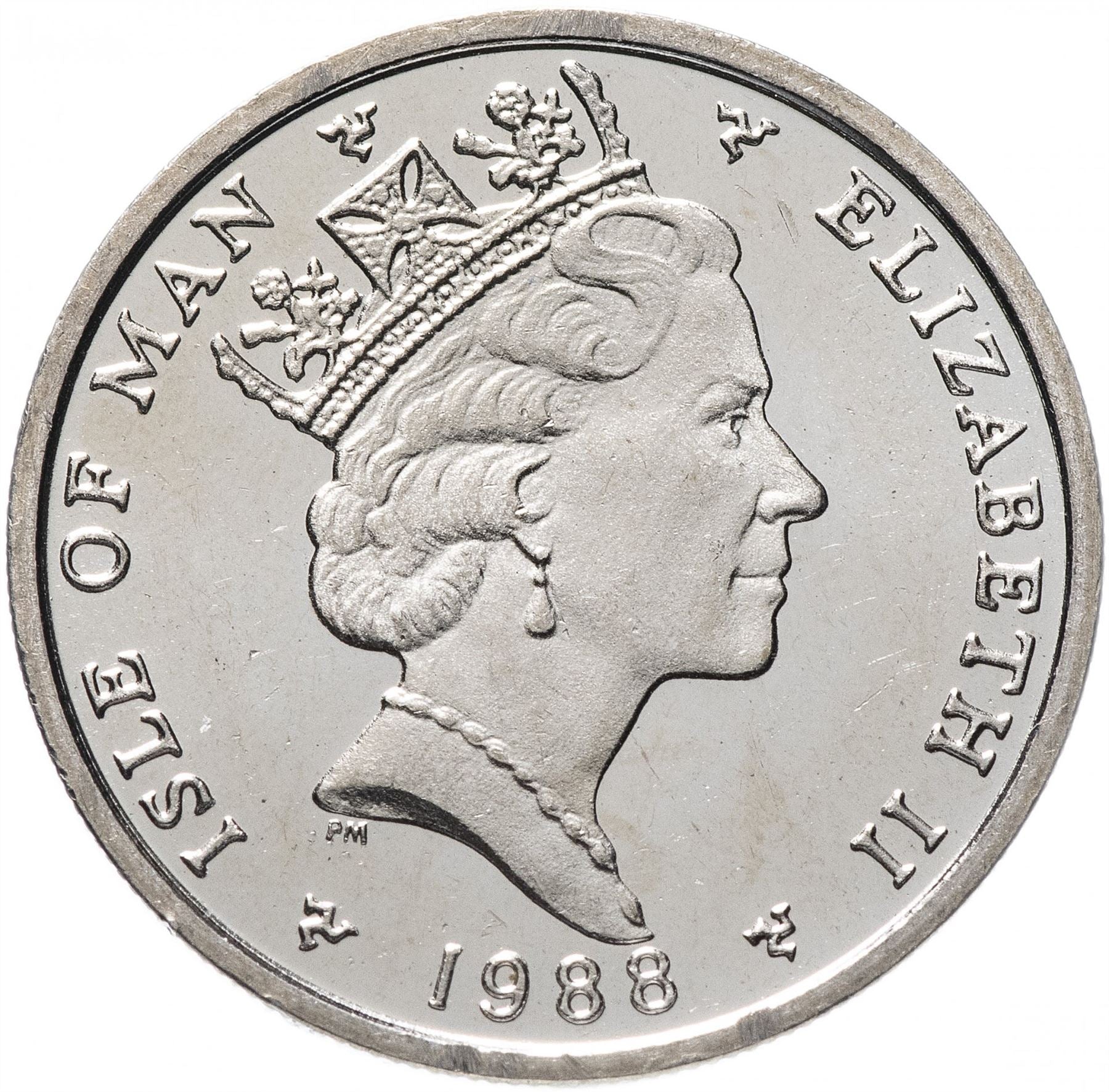 Isle of Man | 5 Pence Coin | Queen Elizabeth II | Windsurfing | KM209.1 | 1988 - 1990