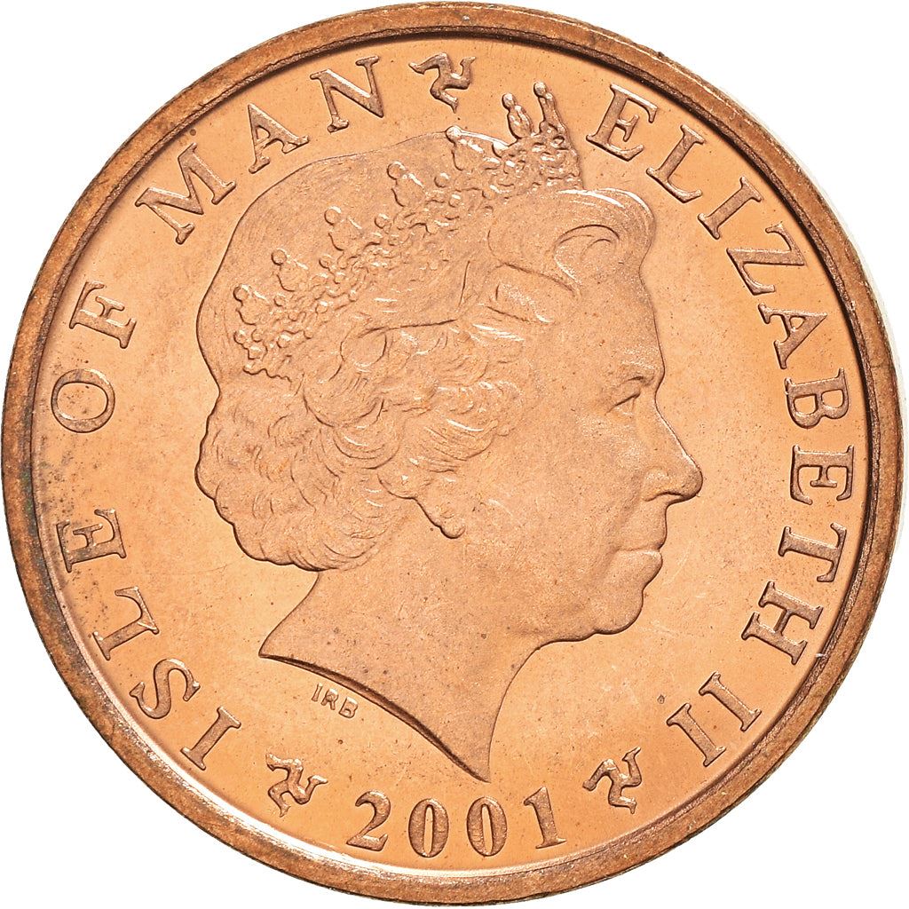 Isle of Man Coin Man 1 Penny | Queen Elizabeth II | Manx Chapel | Keeill | Sanctus Bell | KM1036 | 2000 - 2003