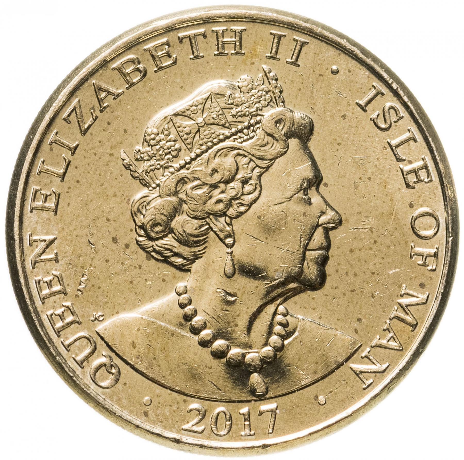 Isle of Man Coin Man 1 Pound | Queen Elizabeth II | Peregrine Falcon | Raven | KM | 2017 - 2020