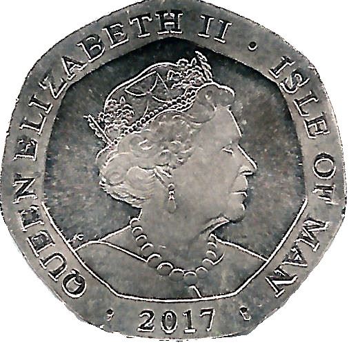 Isle of Man Coin Man 20 Pence | Queen Elizabeth II | Viking Longboat | Dragon Head | KM | 2017 - 2020