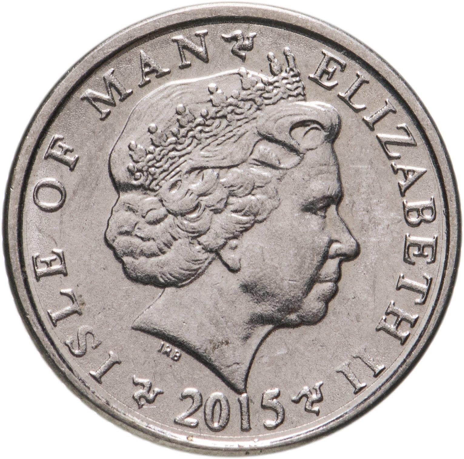 Isle of Man Coin Man 5 Pence | Queen Elizabeth II | Refuge Tower | KM1255a | 2014 - 2016