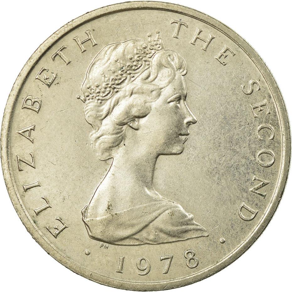 Isle of Man Coin Manx 10 Pence | Queen Elizabeth II | Triskelion | KM36 | 1976 - 1979