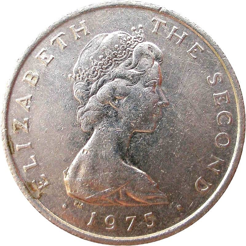 Isle of Man Coin Manx 5 New Pence | Queen Elizabeth II | Refuge Tower | KM22 | 1971 - 1975