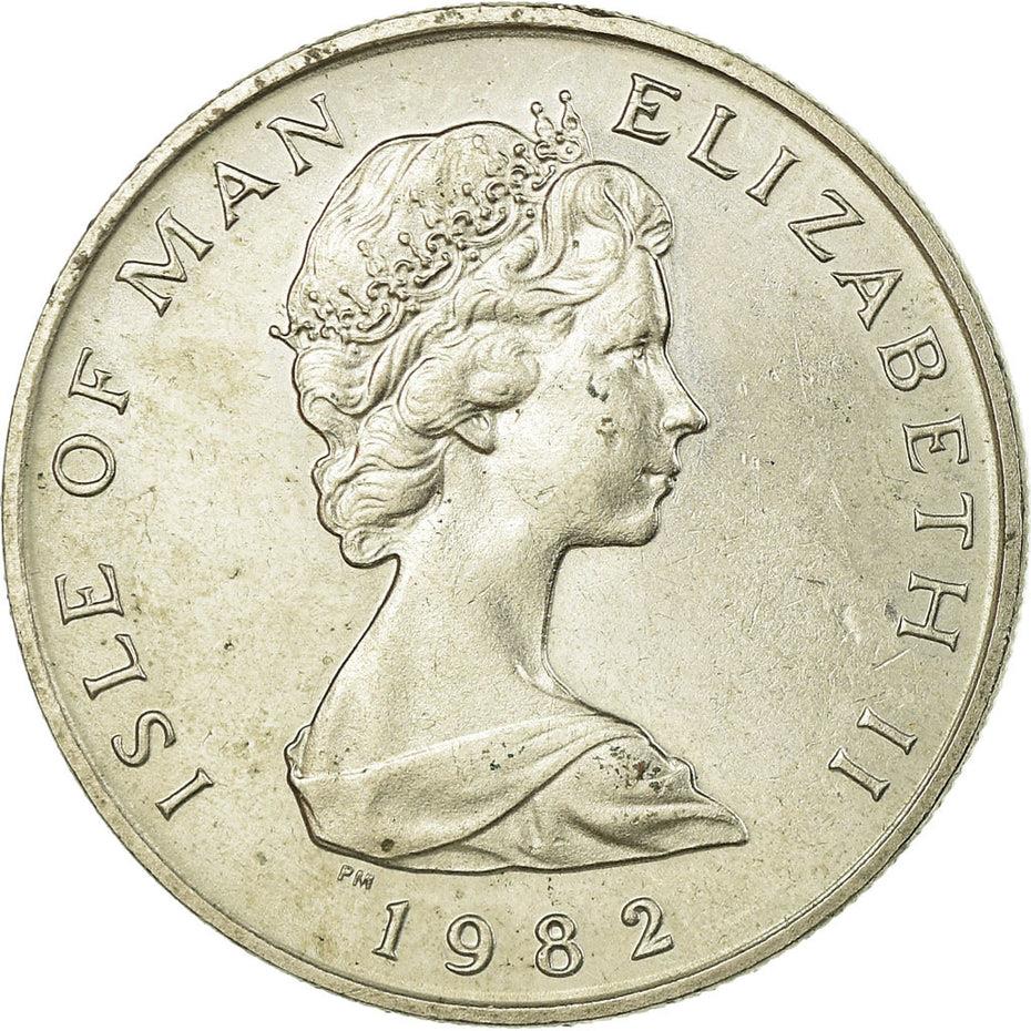 Isle of Man Coin Manx 5 Pence | Queen Elizabeth II | Manx Loaghtan | Sheep | KM61 | 1980 - 1983