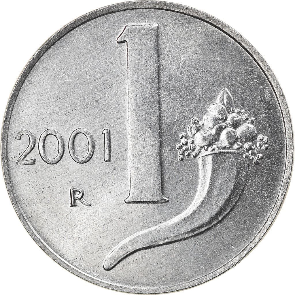 Italy Coin 1 Lira | Cornucopia | Scale | Horn of Plenty | KM91 | 1951 - 2001