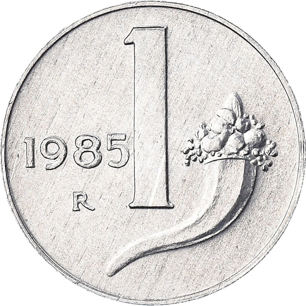 Italy Coin 1 Lira | Cornucopia | Scale | Horn of Plenty | KM91 | 1951 - 2001