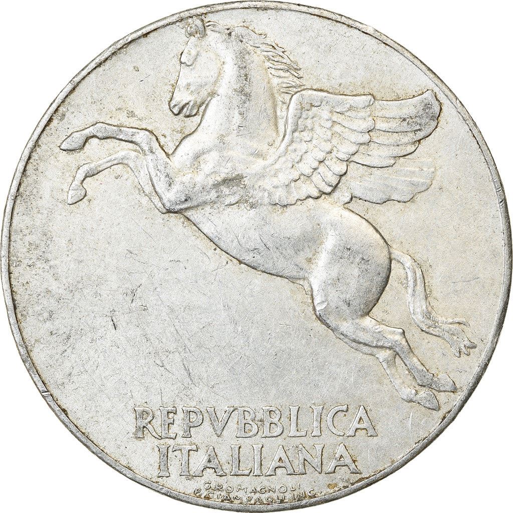 Italy Coin 10 Lire | Flying Pegasus | Olive Branch | Fruit | KM90 | 1946 - 1950