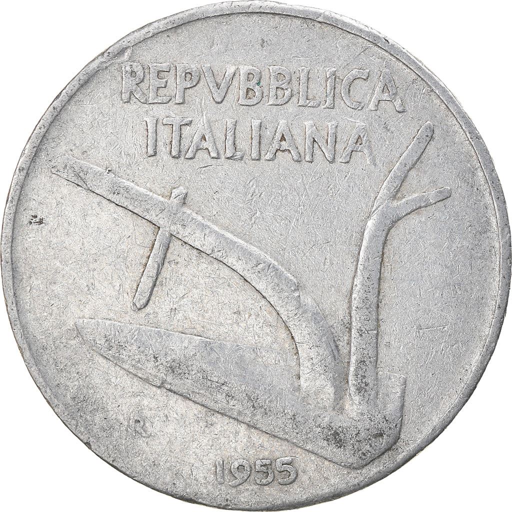 Italy Coin 10 Lire | Plough | Ears of Wheat | KM93 | 1951 - 2001