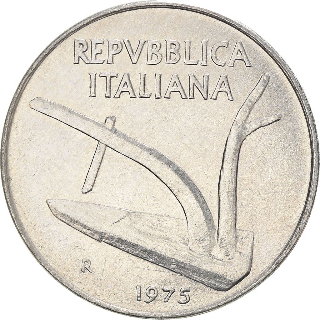 Italy Coin 10 Lire | Plough | Ears of Wheat | KM93 | 1951 - 2001