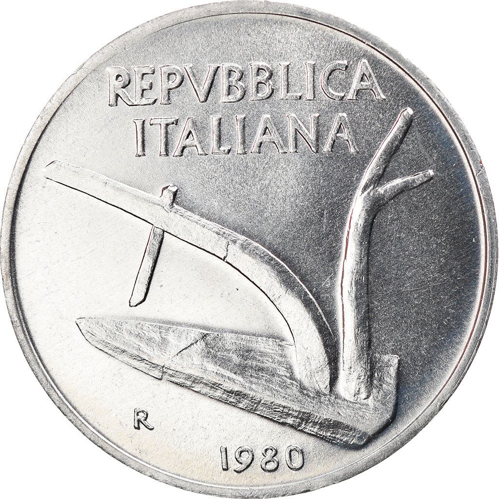 Italy Coin 10 Lire | Plough | Ears of Wheat | KM93 | 1951 - 2001