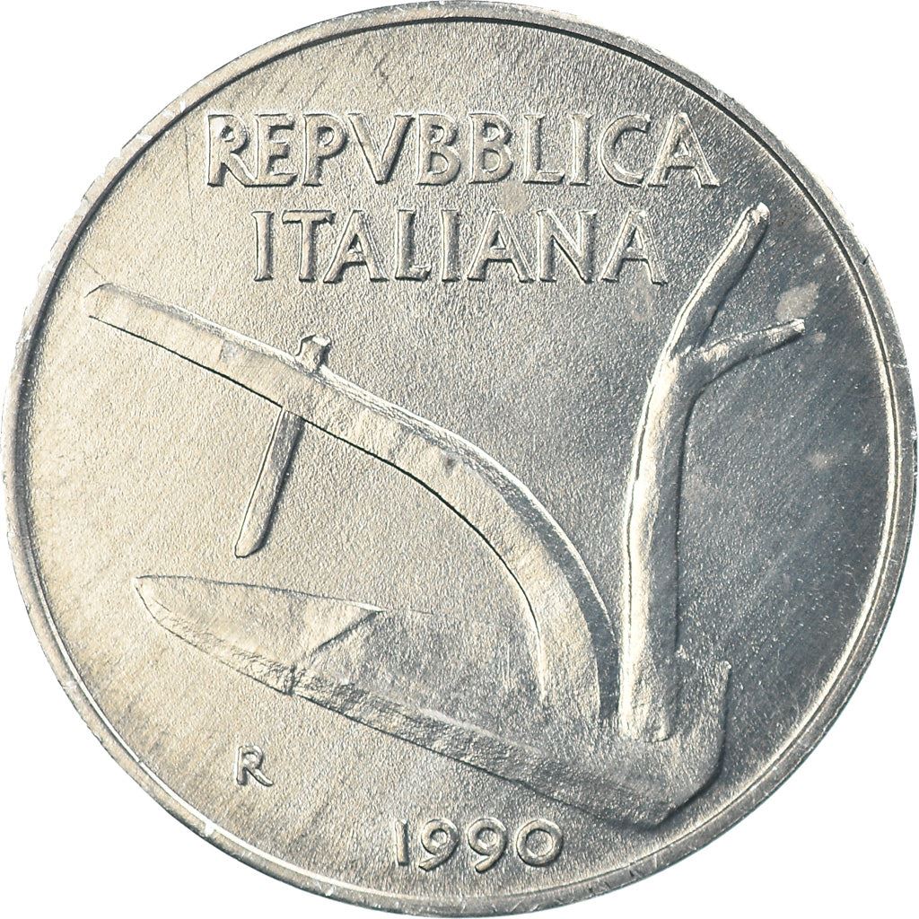 Italy Coin 10 Lire | Plough | Ears of Wheat | KM93 | 1951 - 2001