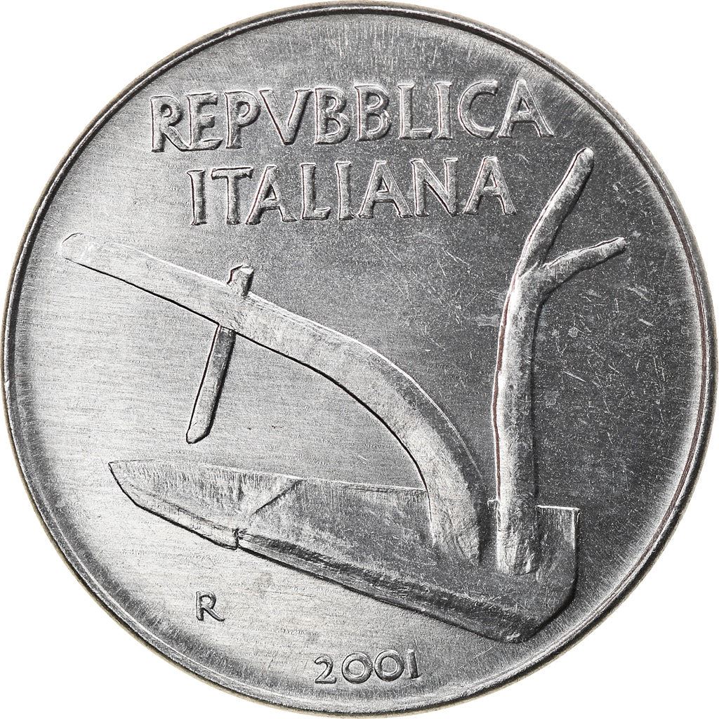 Italy Coin 10 Lire | Plough | Ears of Wheat | KM93 | 1951 - 2001