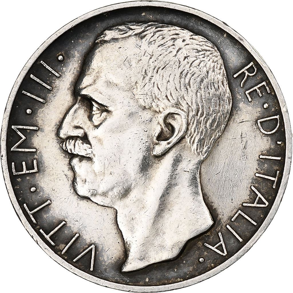 Italy Coin 10 Lire - Vittorio Emanuele III | Statue of Victory | Italia Turrita | KM68 | 1926 - 1934