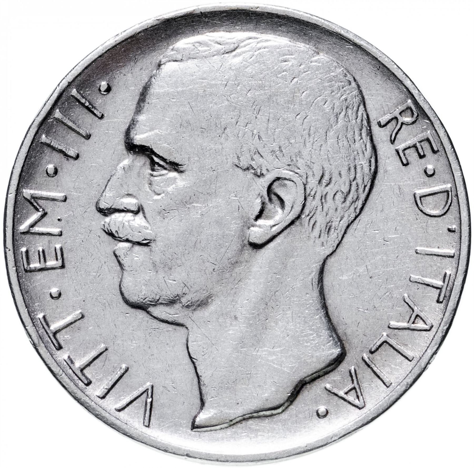 Italy Coin 10 Lire - Vittorio Emanuele III | Statue of Victory | Italia Turrita | KM68 | 1926 - 1934