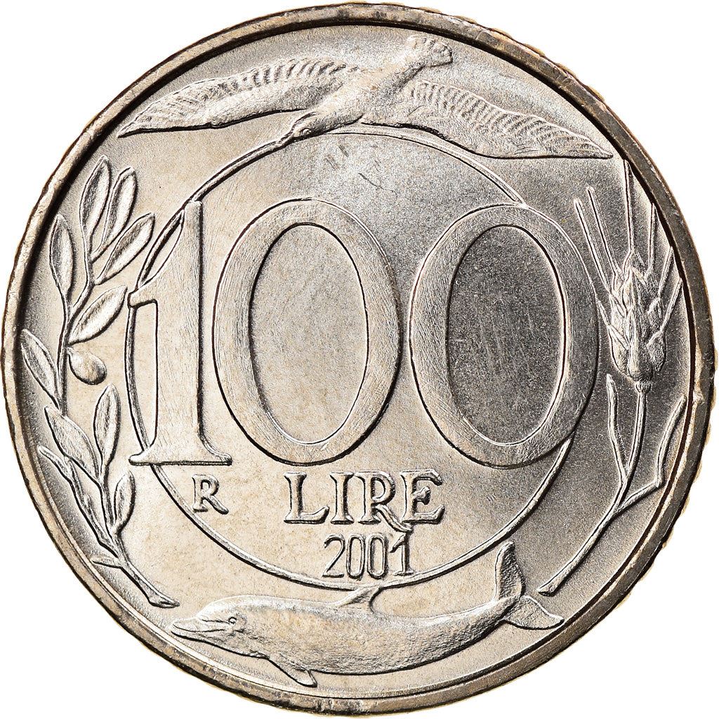 Italy Coin 100 Lire | Bird | Dolphin | Olive Branch | Star | Crown | KM159 | 1993 - 2001