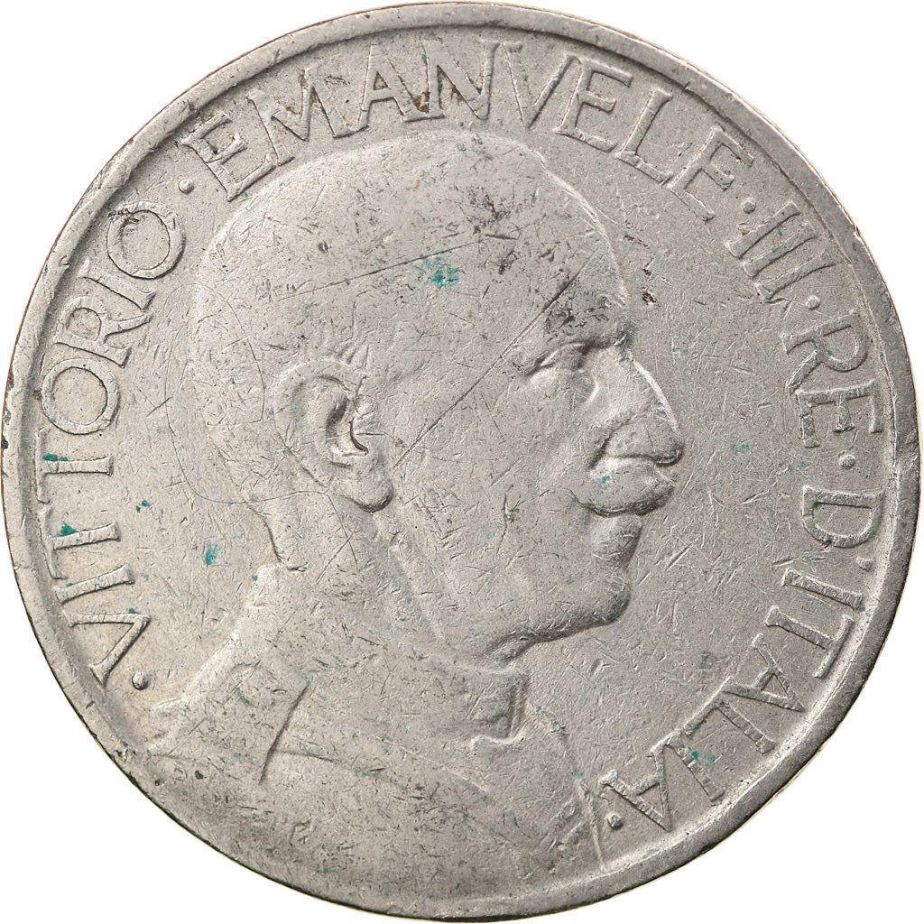 Italy Coin 2 Lire - Vittorio Emanuele III Buono | Axe | Lions Head | KM63 | 1923 - 1935