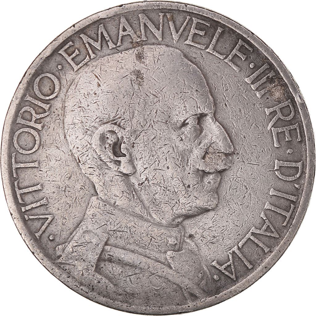 Italy Coin 2 Lire - Vittorio Emanuele III Buono | Axe | Lions Head | KM63 | 1923 - 1935