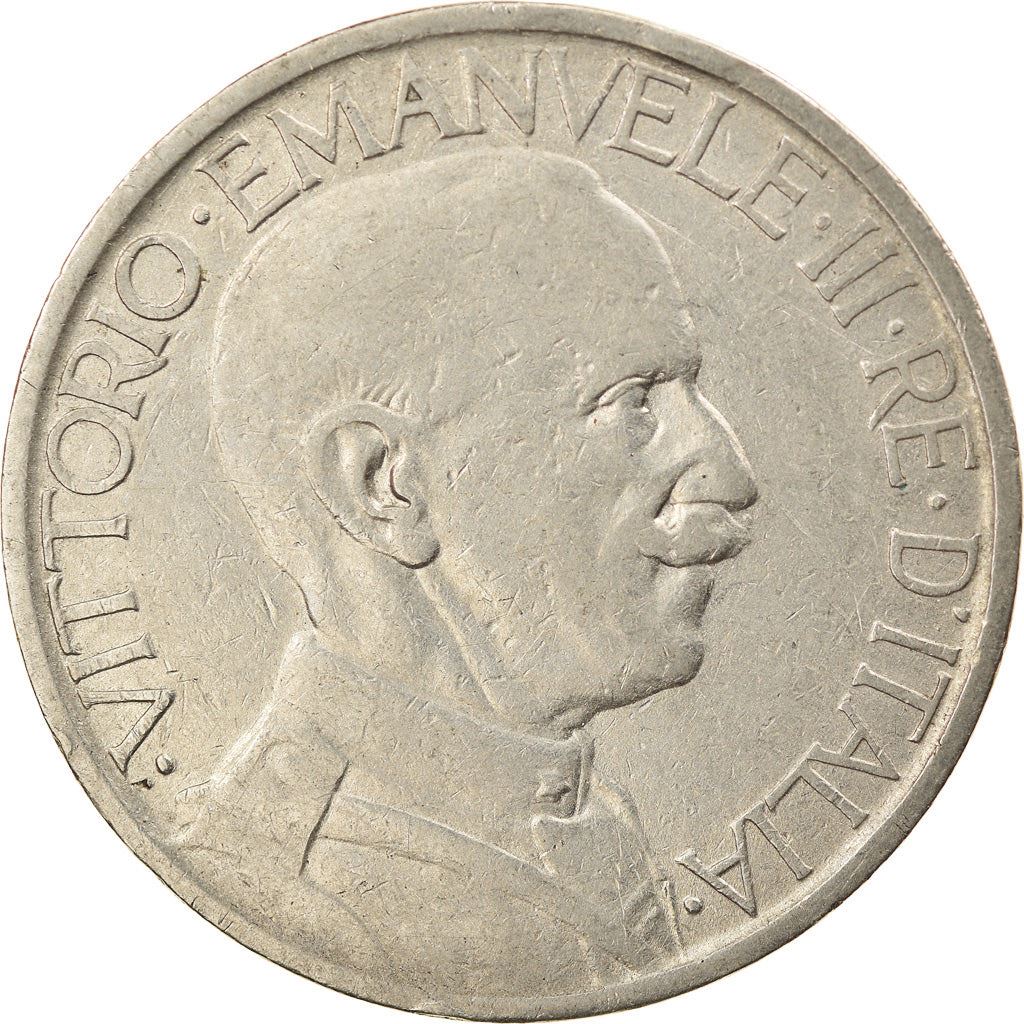 Italy Coin 2 Lire - Vittorio Emanuele III Buono | Axe | Lions Head | KM63 | 1923 - 1935