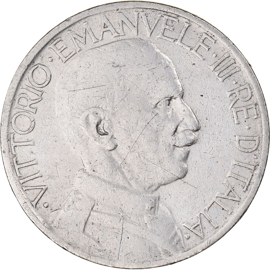 Italy Coin 2 Lire - Vittorio Emanuele III Buono | Axe | Lions Head | KM63 | 1923 - 1935