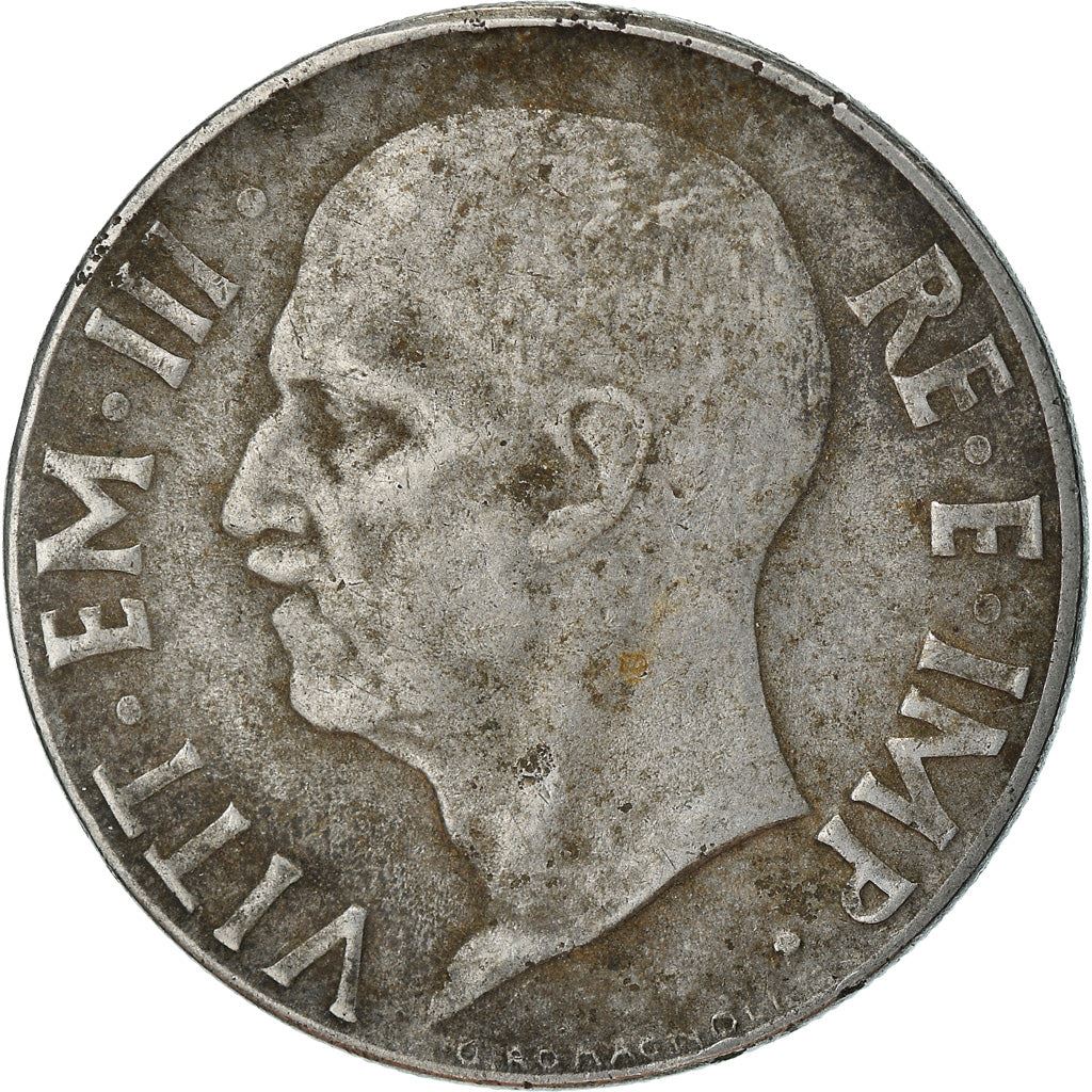 Italy Coin 20 Centesimi - Vittorio Emanuele III | Italia Turrita | Savoy Shield | KM75b | 1939 - 1943