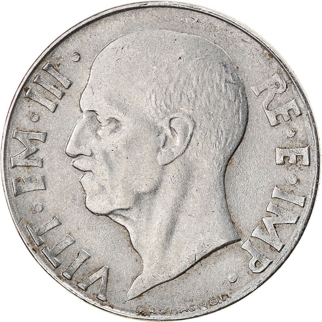 Italy Coin 20 Centesimi - Vittorio Emanuele III | Italia Turrita | Savoy Shield | KM75b | 1939 - 1943