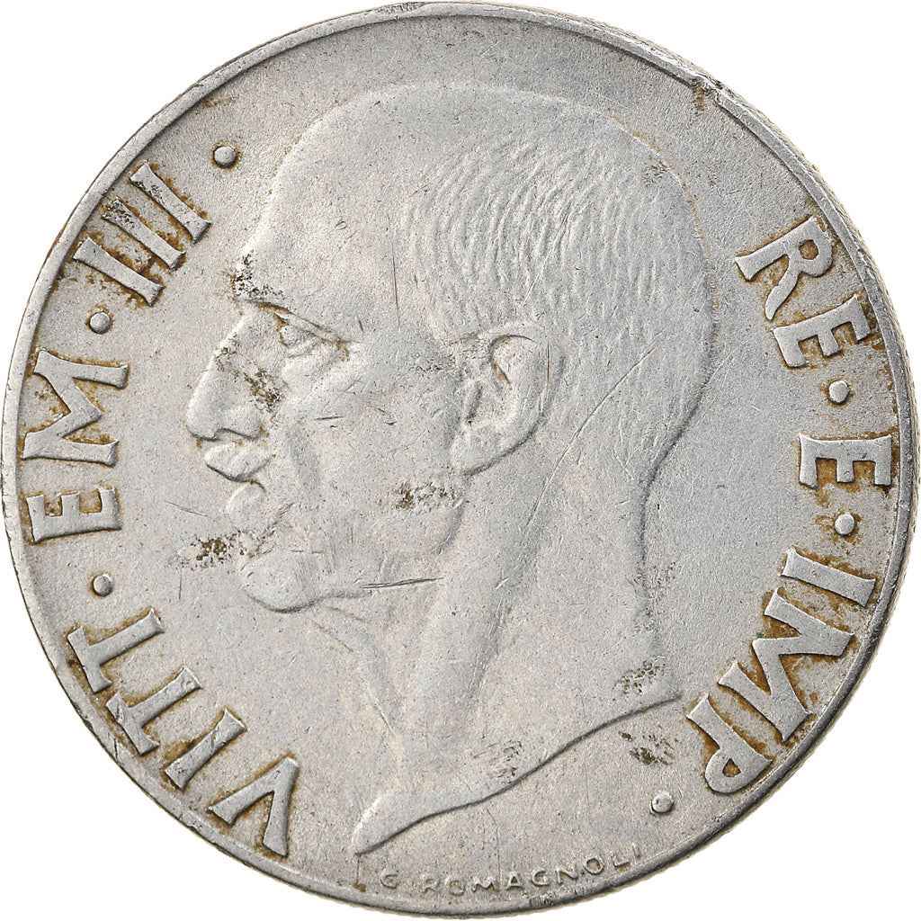 Italy Coin 20 Centesimi - Vittorio Emanuele III | Italia Turrita | Savoy Shield | KM75b | 1939 - 1943