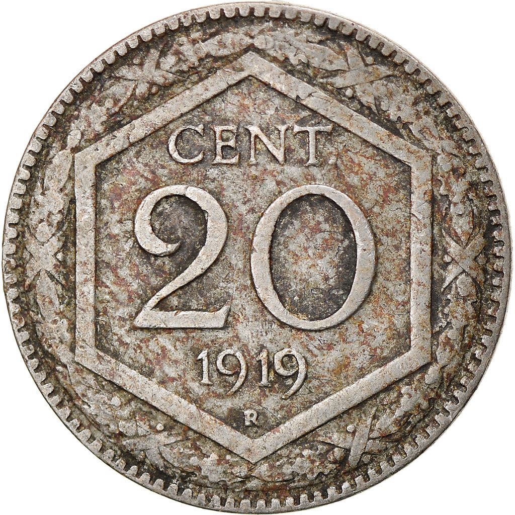 Italy Coin 20 Centesimi - Vittorio Emanuele III | Savoy Shield | Oak Branch | KM58 | 1918 - 1920