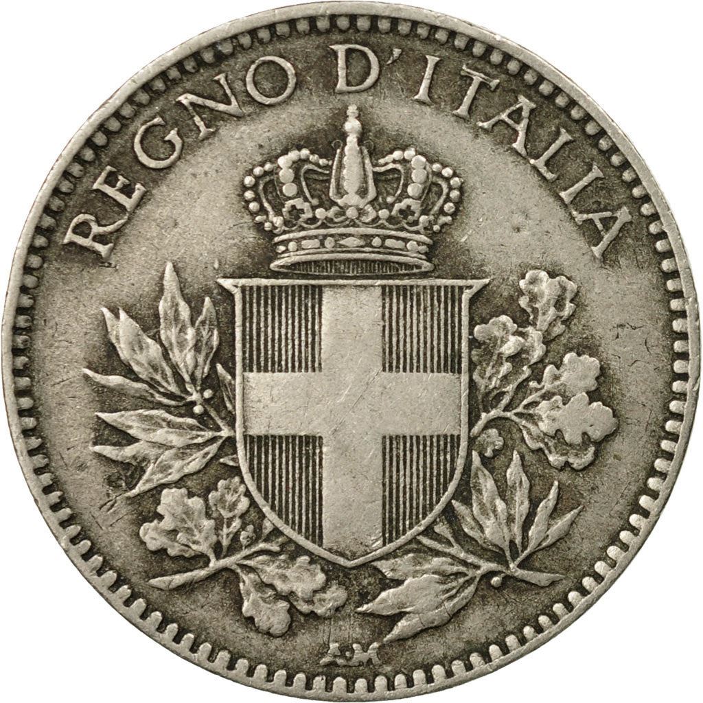 Italy Coin 20 Centesimi - Vittorio Emanuele III | Savoy Shield | Oak Branch | KM58 | 1918 - 1920