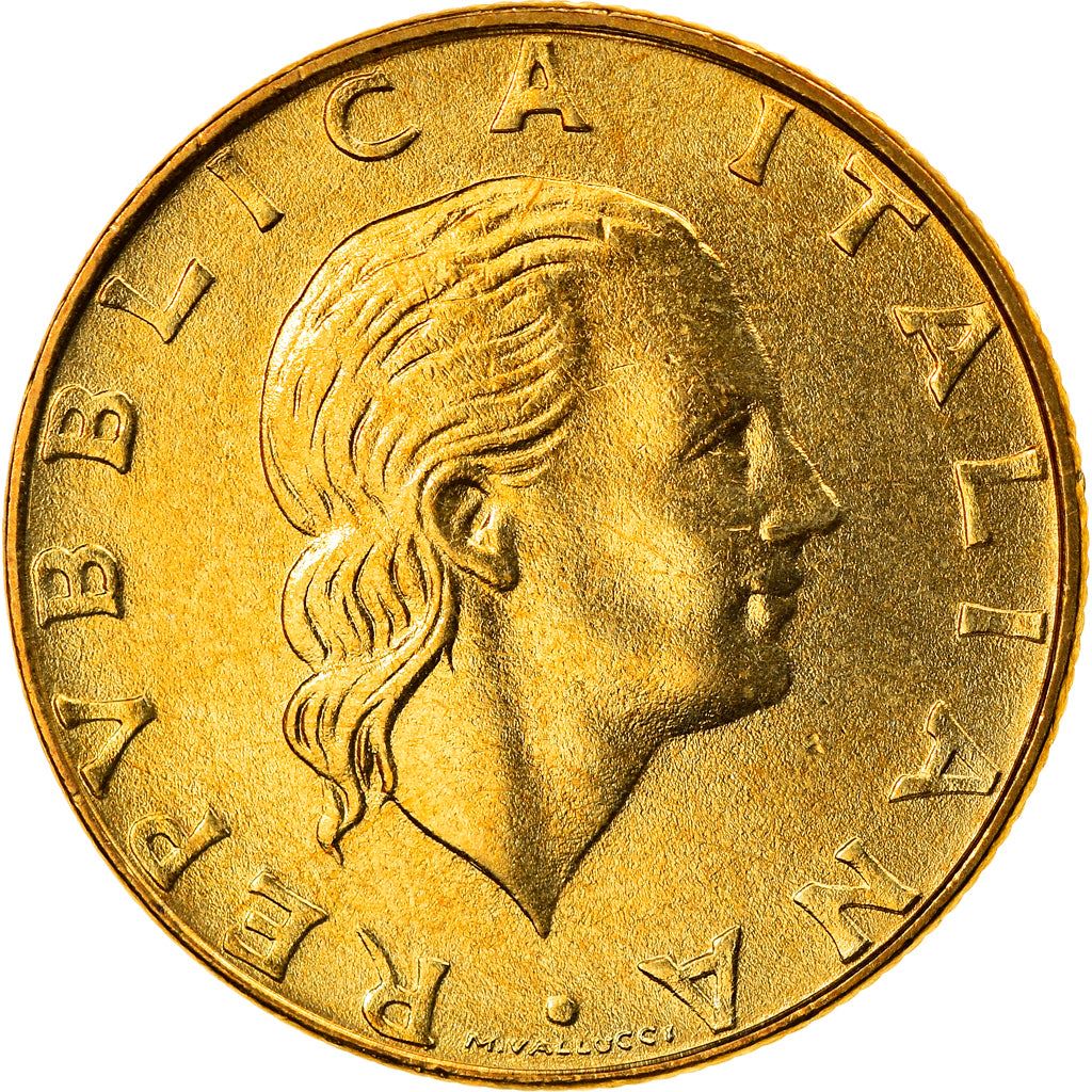 Italy Coin 200 Lire | Libertine | Gear | KM105 | 1977 - 2001