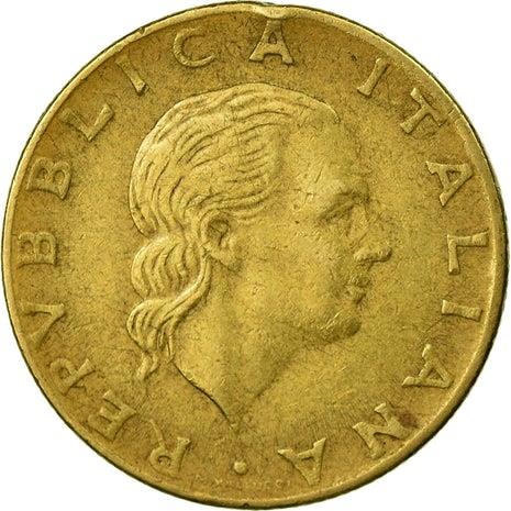 Italy Coin 200 Lire | Libertine | Gear | KM105 | 1977 - 2001