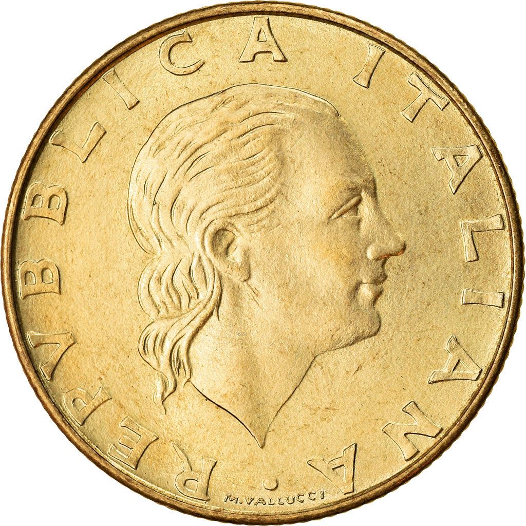 Italy Coin 200 Lire | Libertine | Gear | KM105 | 1977 - 2001