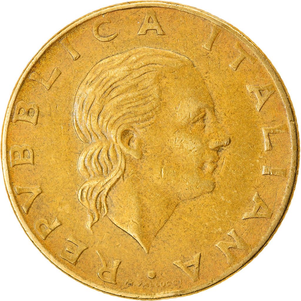 Italy Coin 200 Lire | Libertine | Gear | KM105 | 1977 - 2001