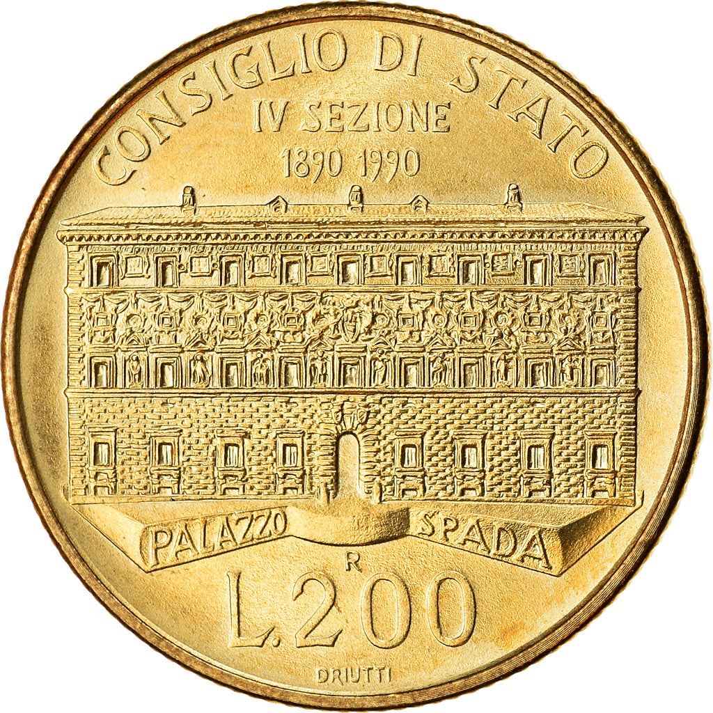 Italy Coin 200 Lire Palazzo Spada | Libertine | Palazzo Spada | KM135 | 1990