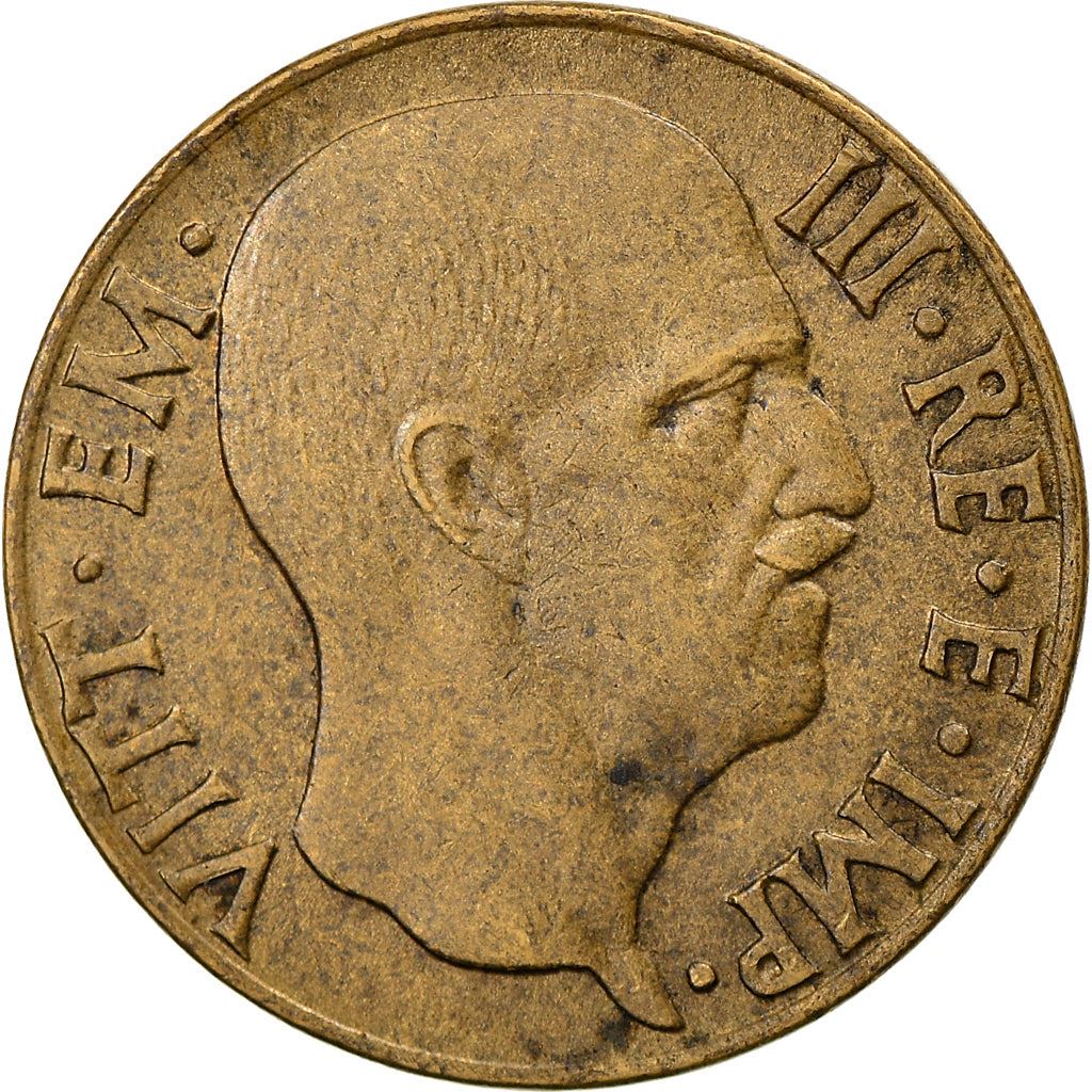 Italy Coin 5 Centesimi - Vittorio Emanuele III | Eagle | Fasces | Quadriga | KM73a | 1939 - 1943