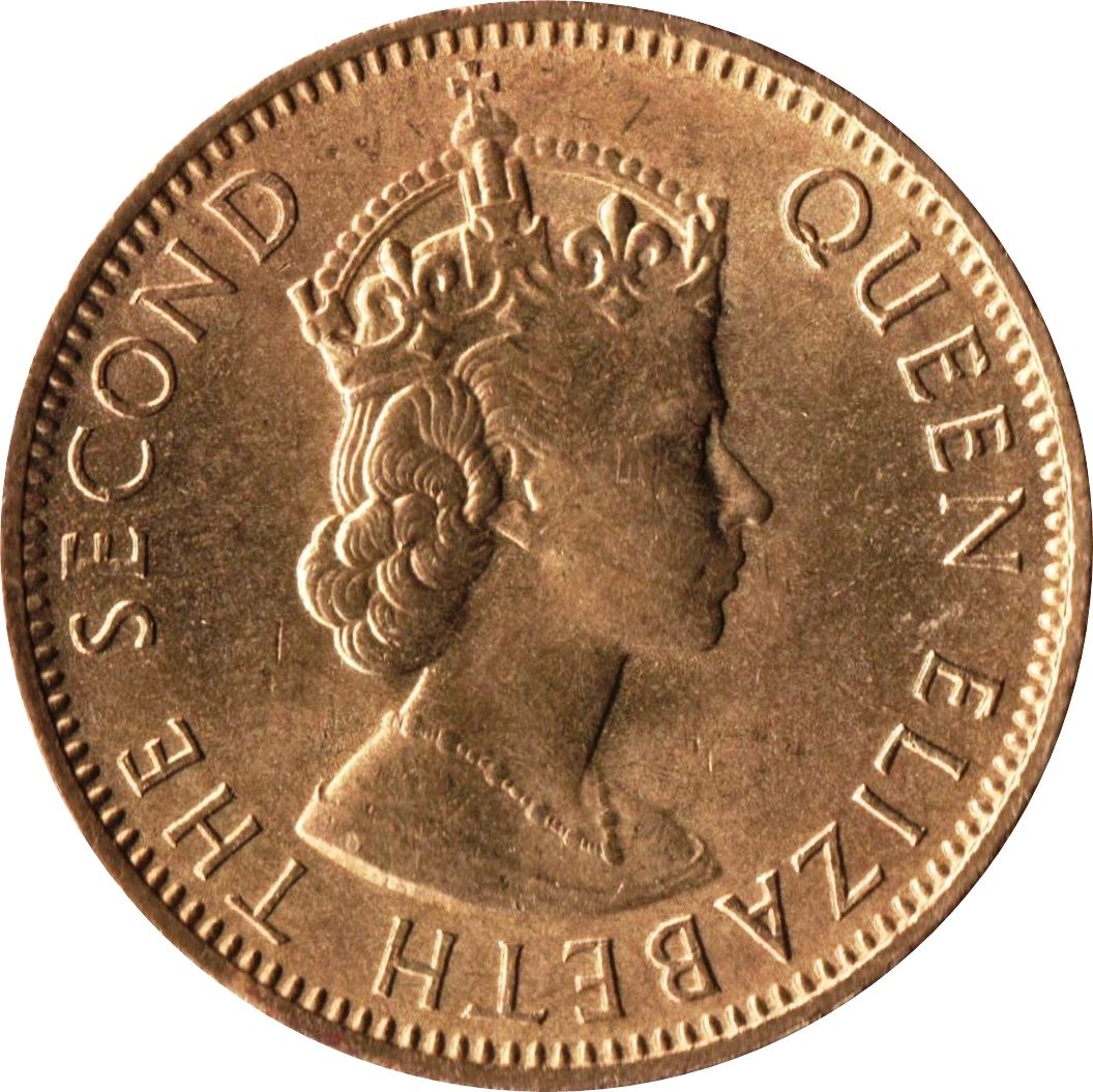 Jamaica | 1/2 Penny Coin | Queen Elizabeth II | Km:38 | 1964 - 1966