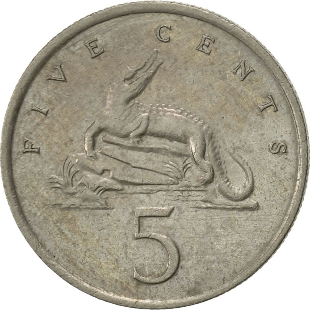 Jamaica | 5 Cents Coin | Crocodile | Km:46 | 1969 - 1989