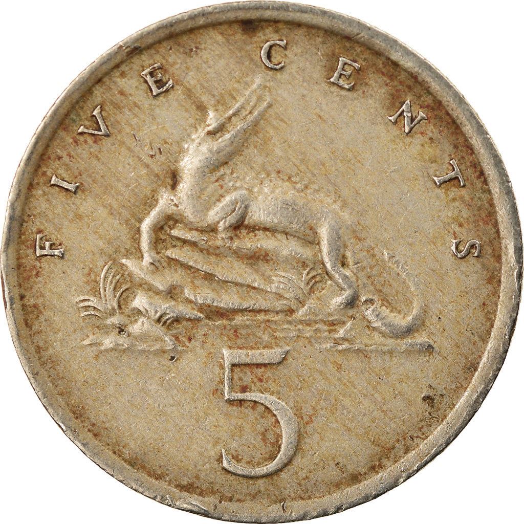 Jamaica | 5 Cents Coin | Crocodile | Km:46 | 1969 - 1989