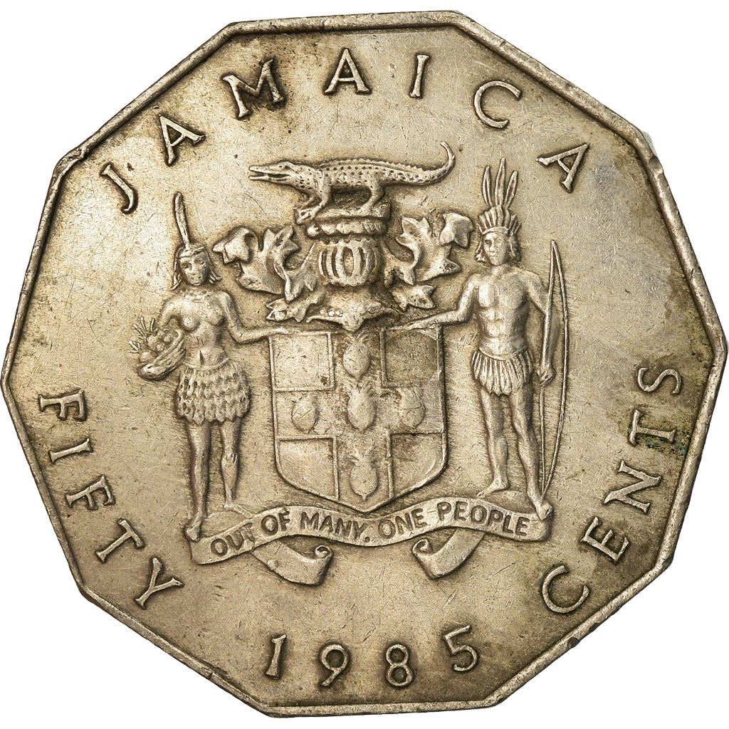 Jamaica | 50 Cents Coin | Marcus Garvey | Km:65 | 1975 - 1990