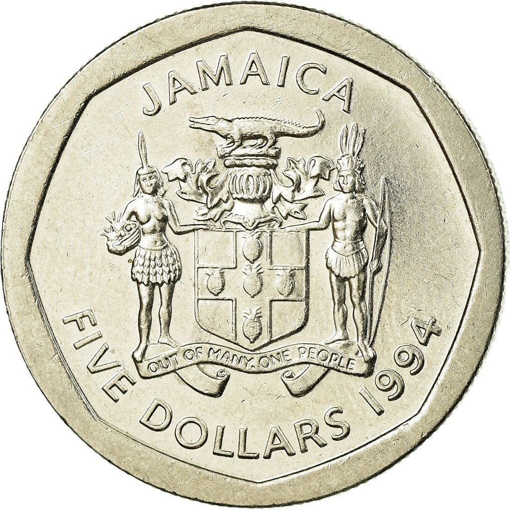 Jamaica Coin | 5 Dollars Coin | Norman Manley | KM163 | 1994 - 2018