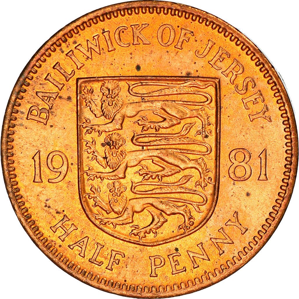 Jersey 1/2 Penny Coin | Queen Elizabeth II | KM45 | 1981