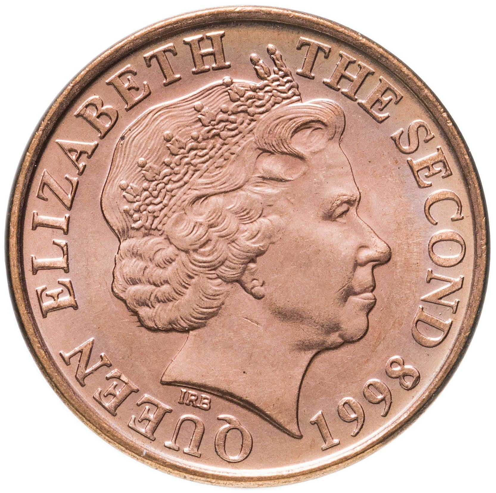 Jersey Coin Islander 1 Penny | Queen Elizabeth II | Le Hocq Watch Tower | KM103 | 1998 - 2016