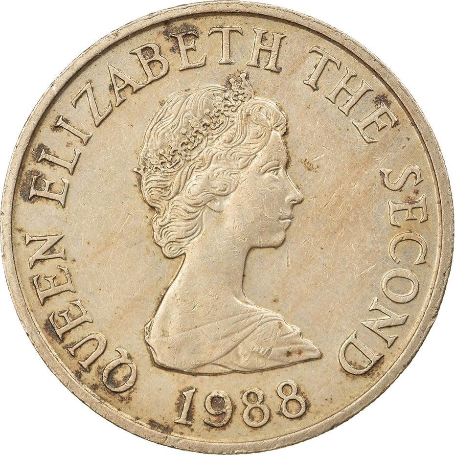 Jersey Coin Islander 10 Pence | Queen Elizabeth II | Faldouet Dolmen | KM57.1 | 1983 - 1990