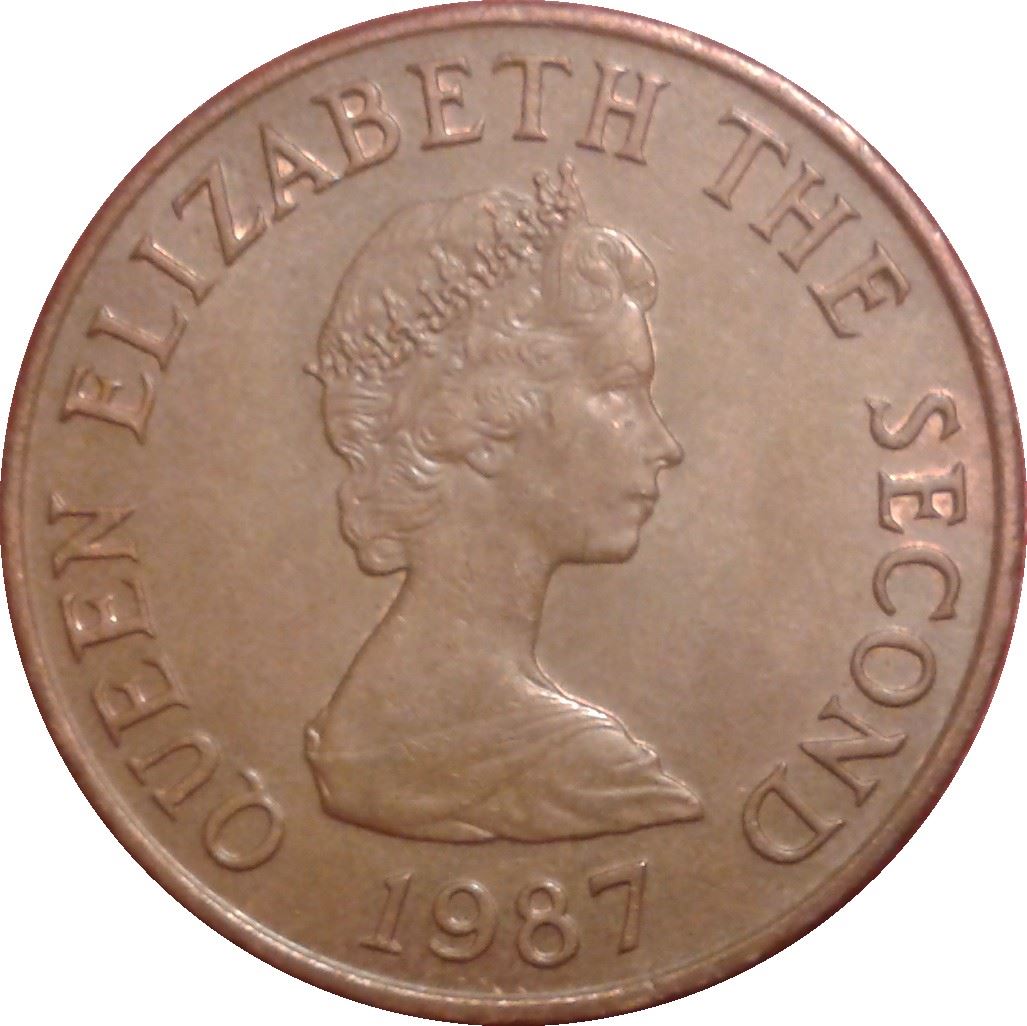 Jersey Coin Islander 2 Pence | Queen Elizabeth II | Saint Helier | KM55 | 1983 - 1992