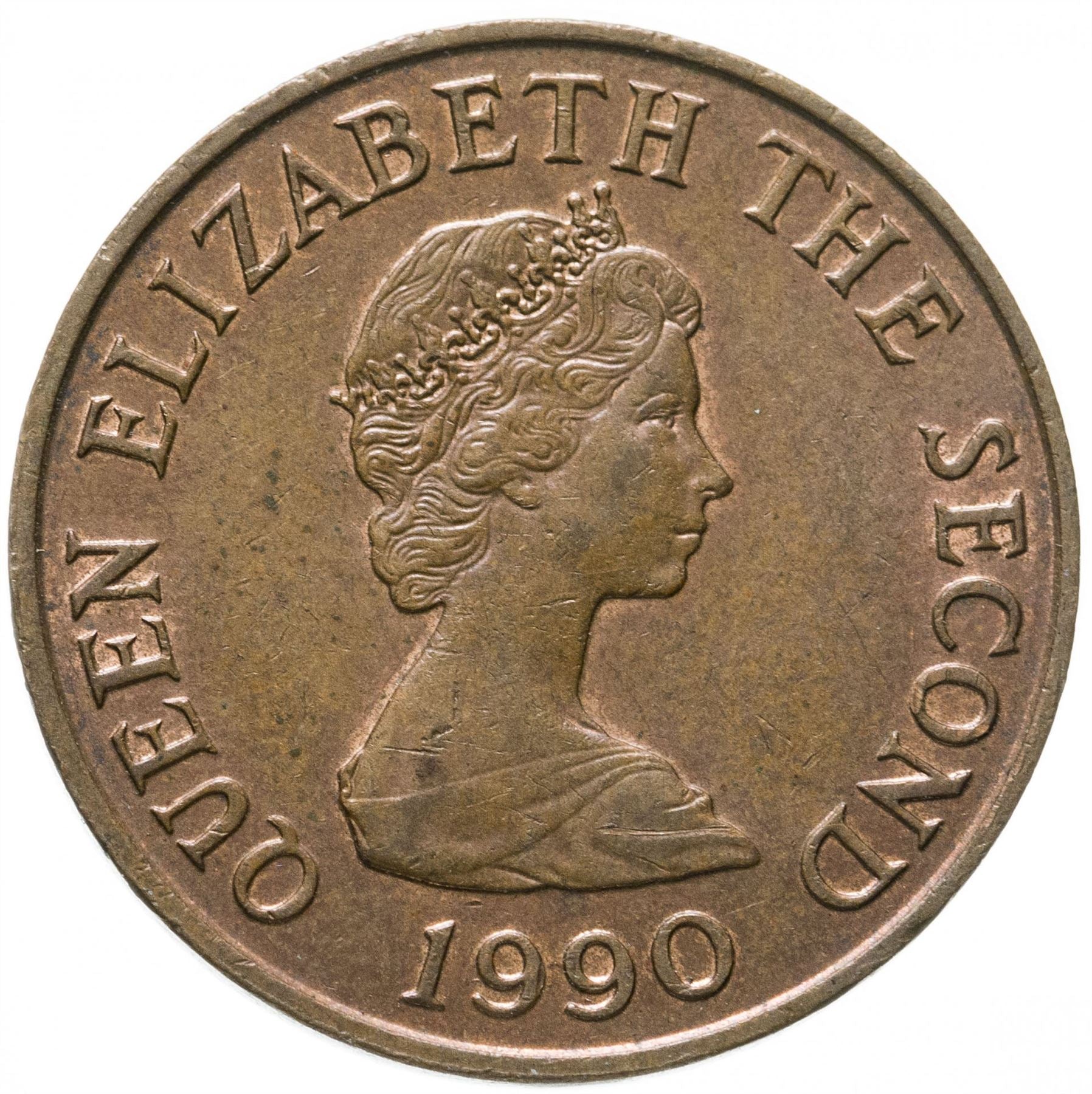 Jersey Coin Islander 2 Pence | Queen Elizabeth II | Saint Helier | KM55 | 1983 - 1992