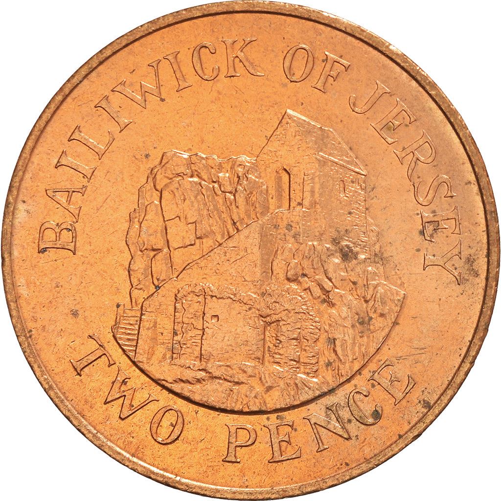 Jersey Coin Islander 2 Pence | Queen Elizabeth II | Saint Helier | KM55 | 1983 - 1992