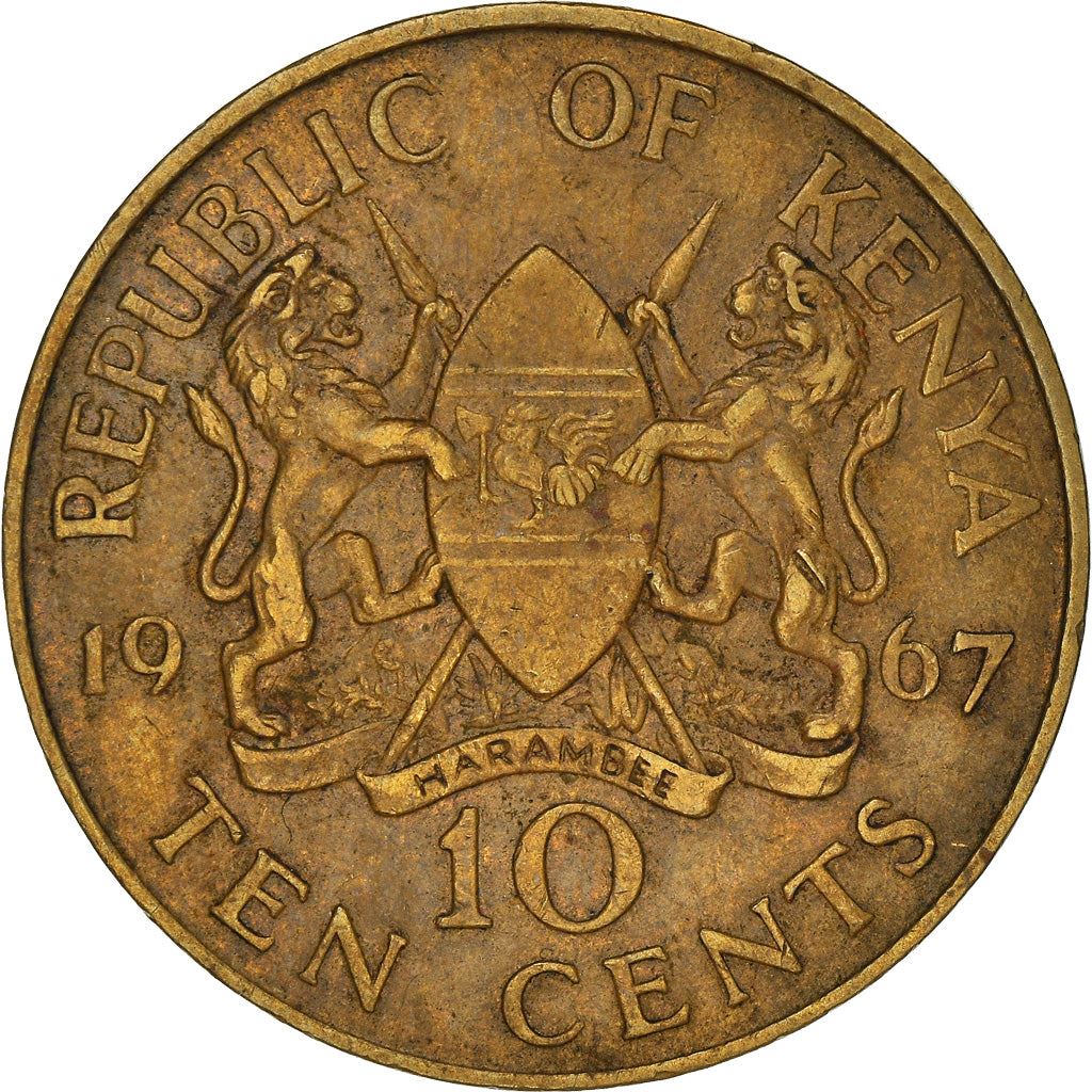 Kenya 10 Cents Coin | KM2 | 1966 - 1968